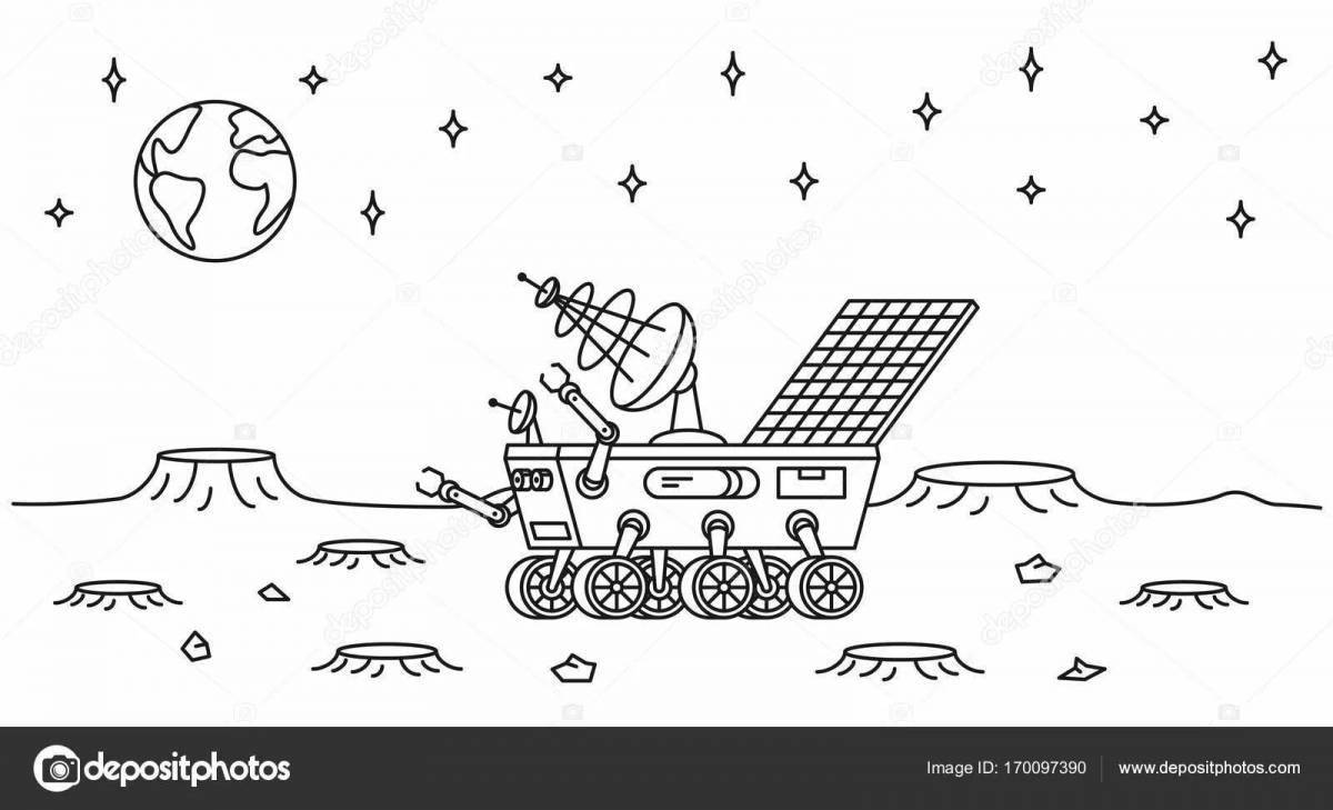 Animated coloring page rover