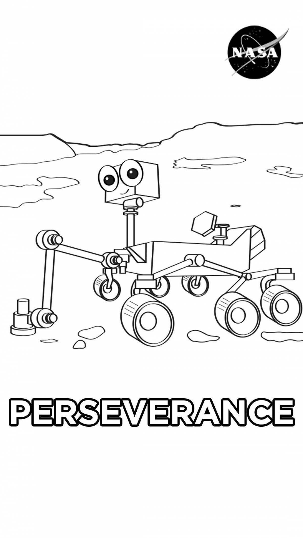 Fun coloring page rover