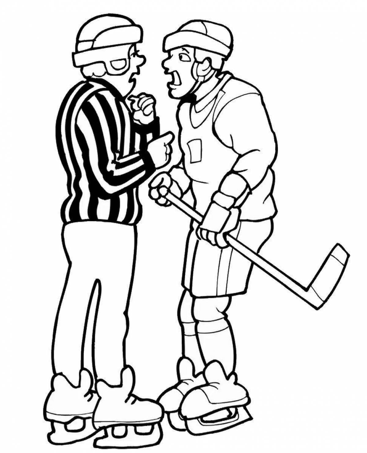 Sweet hockey coloring page