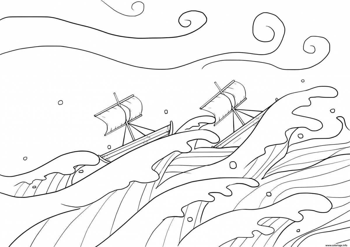 Great storm coloring page