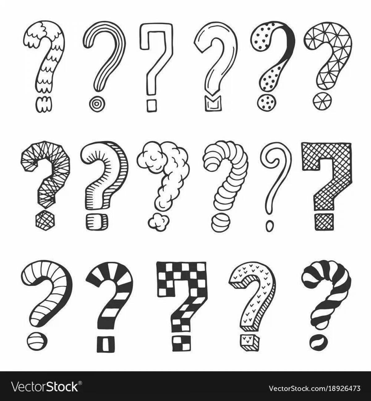 Coloring page with intriguing question
