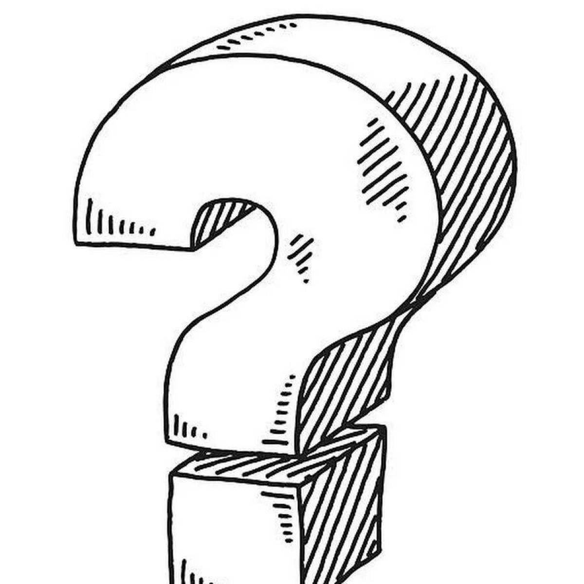 Coloring page with attractive question