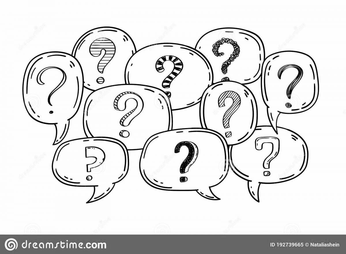Creative questions coloring page