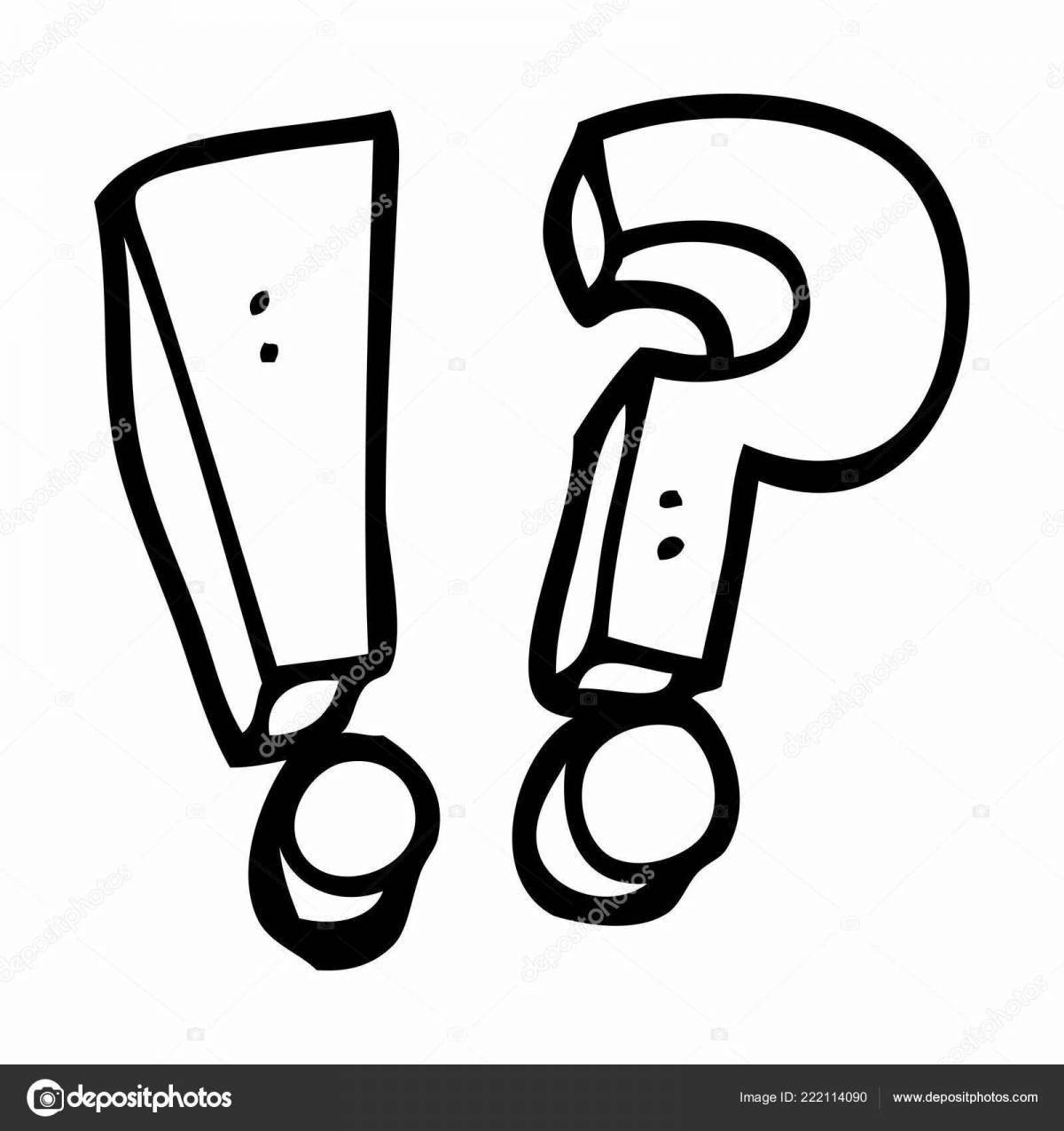 Funny question coloring page