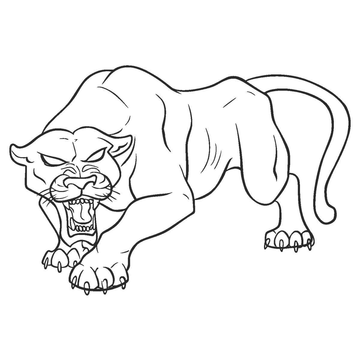 Amazing saber tooth tiger coloring page