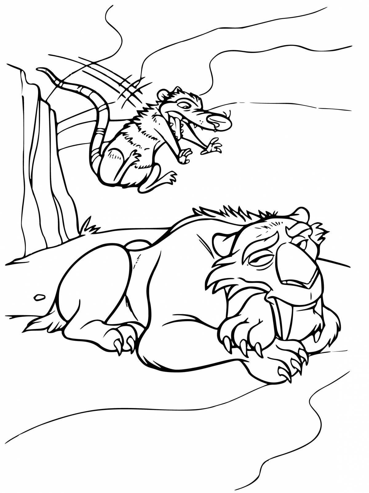 Photo Impeccable saber-toothed tiger coloring