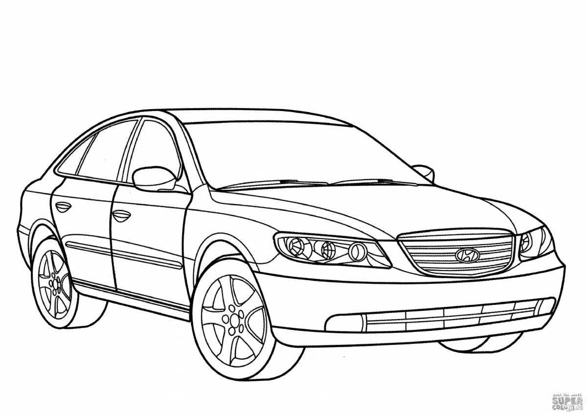 Great sedan coloring book