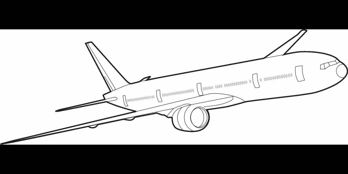 Coloring page funny boeing