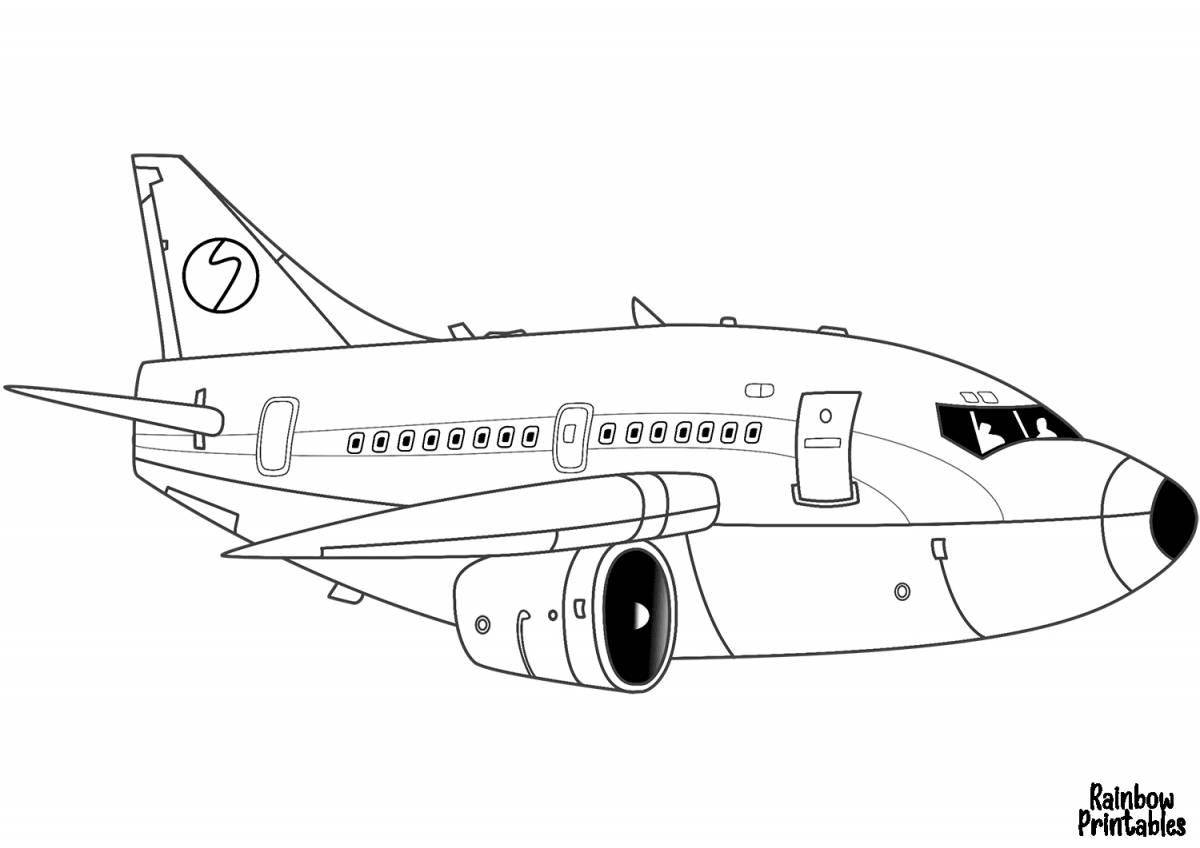 Coloring page charming boeing