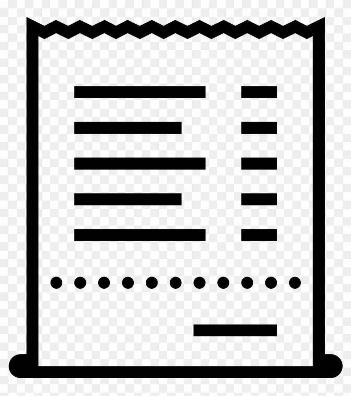 Красочная страница раскраски чеков