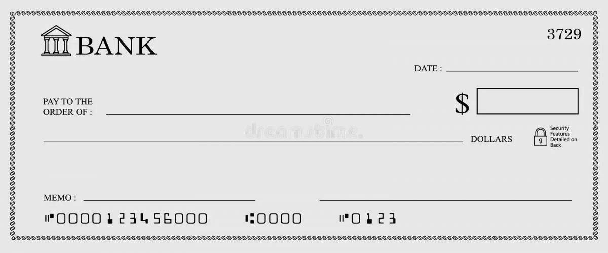 Уникальная страница раскраски чеков