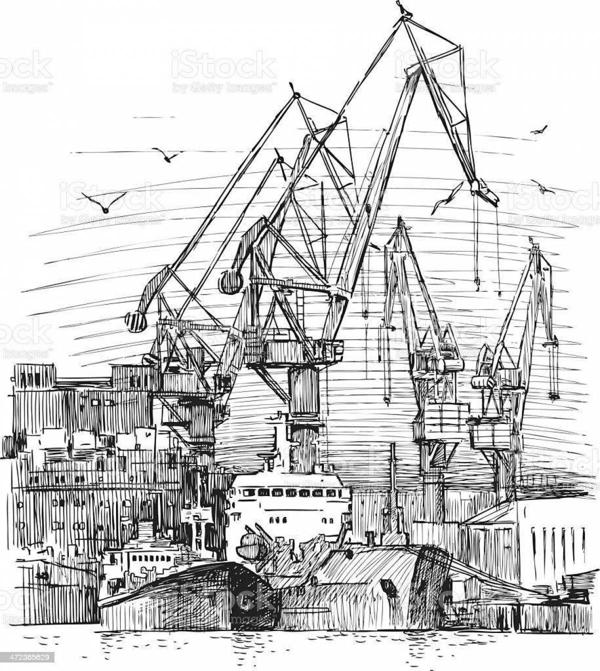 Radiant port coloring page