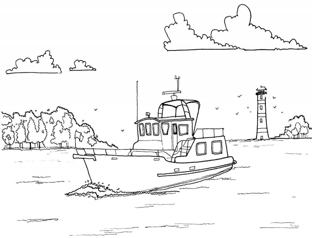 Amazing port coloring page