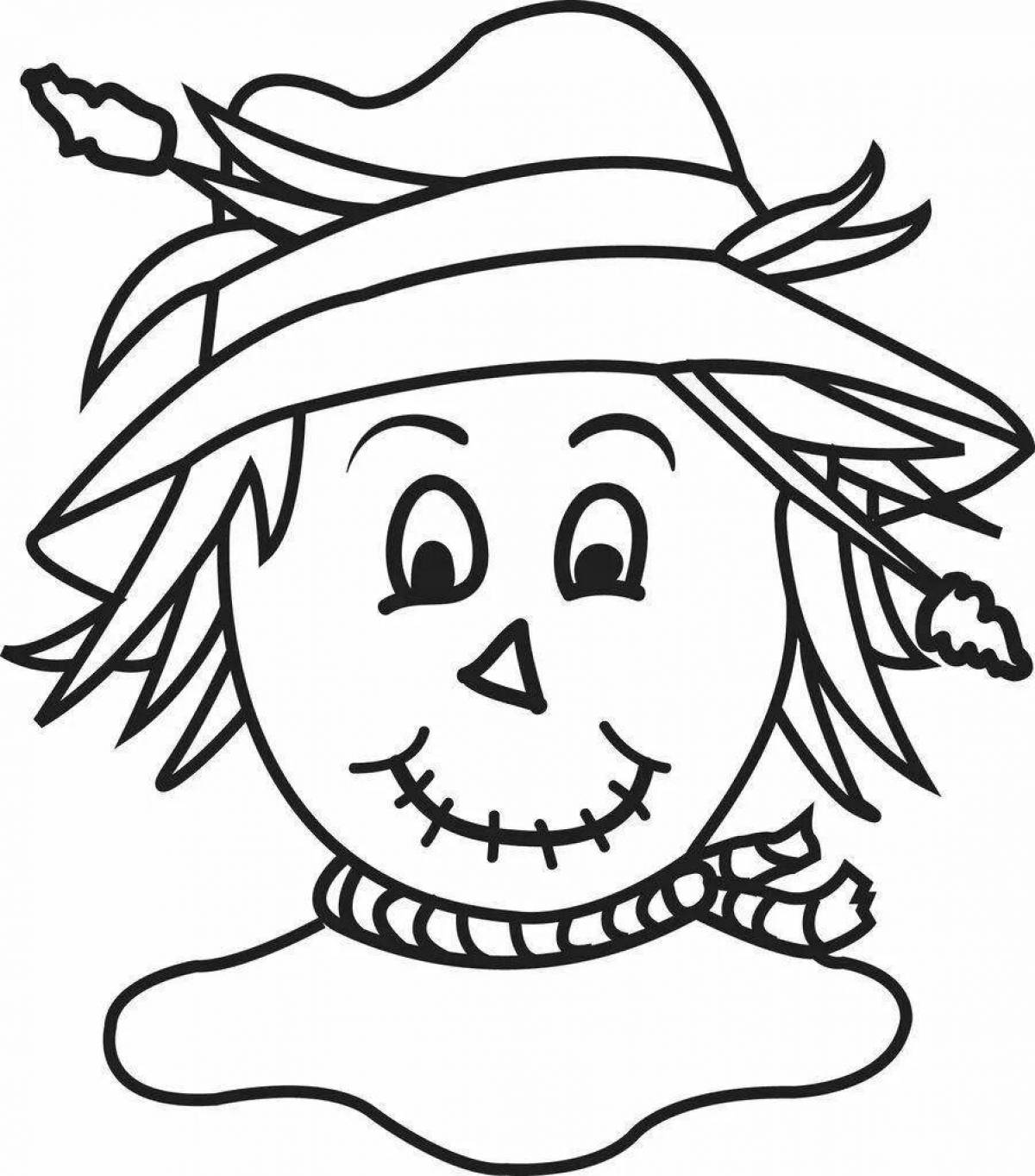 Coloring page scarecrow