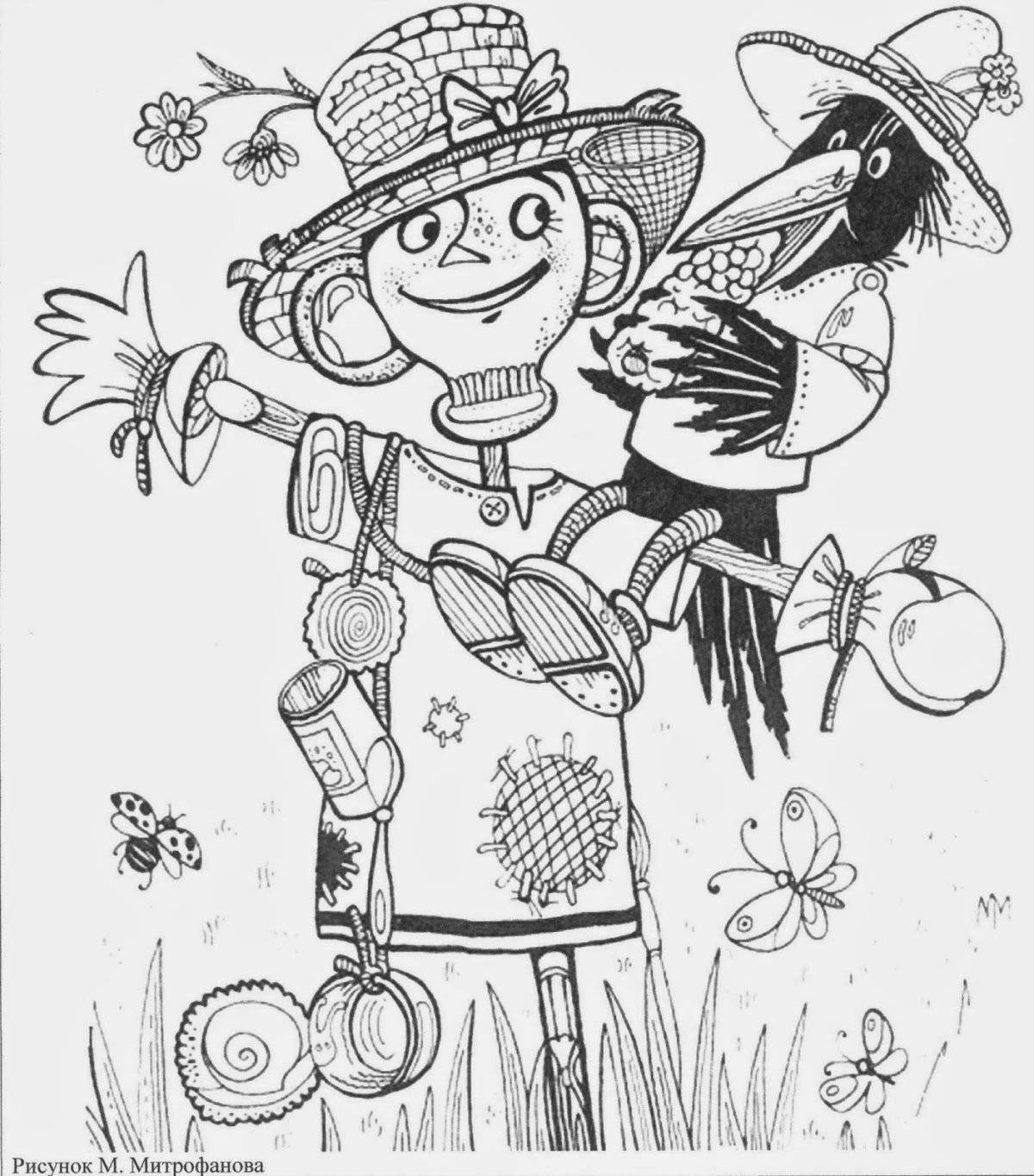 Coloring scarecrow