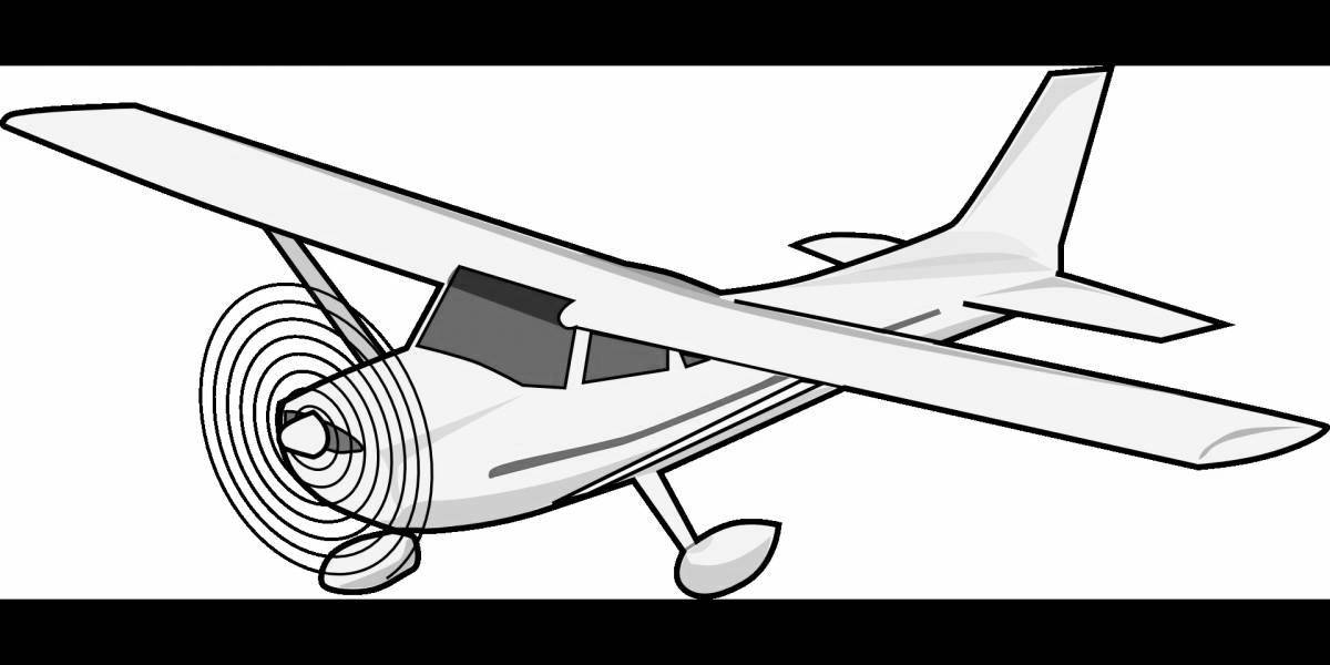 Exciting glider coloring page