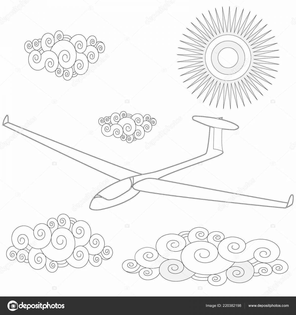 Splendorous glider coloring page