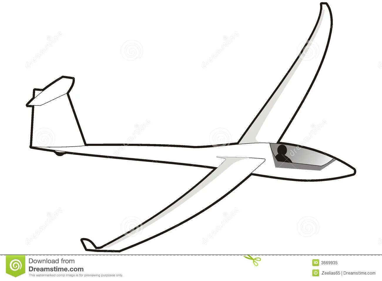 Photo Vivacious glider coloring page