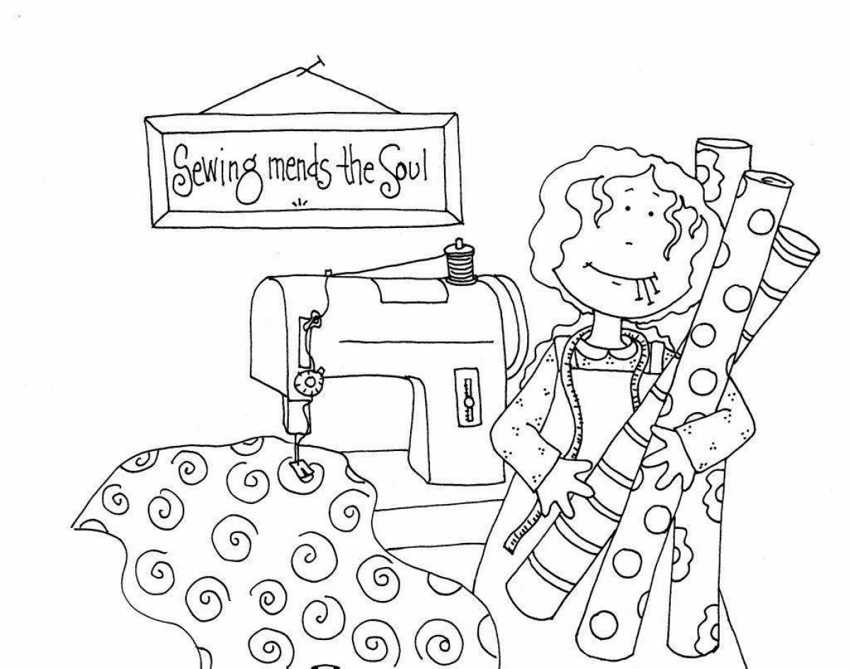 Bright tailor coloring page