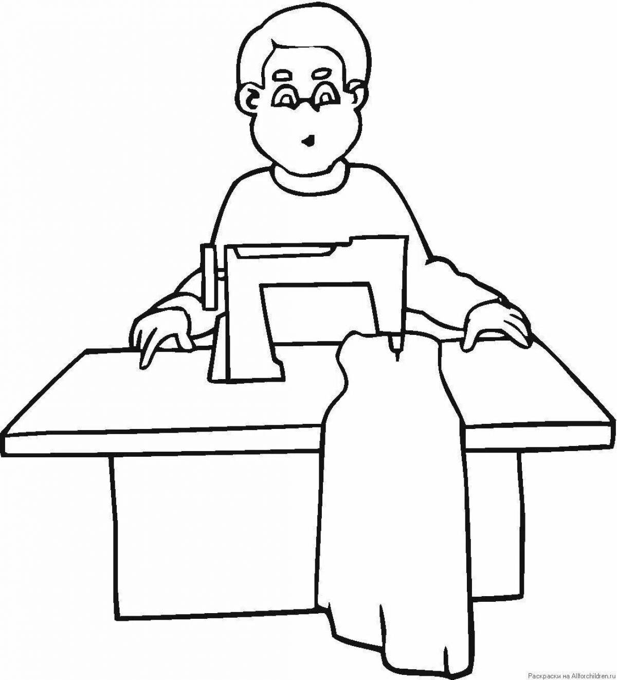 Цветная раскраска tailor