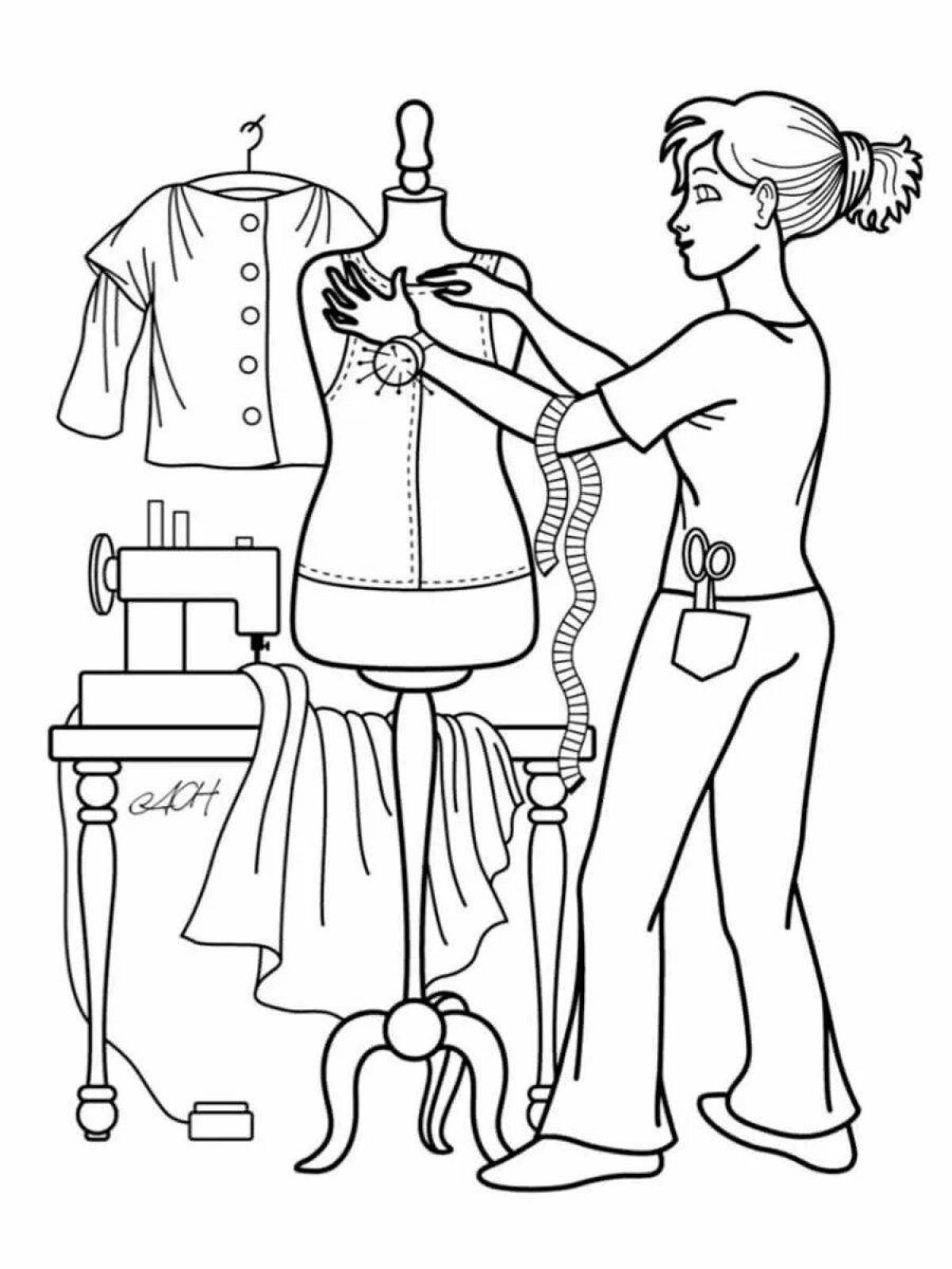 Цветной взрыв tailor coloring page