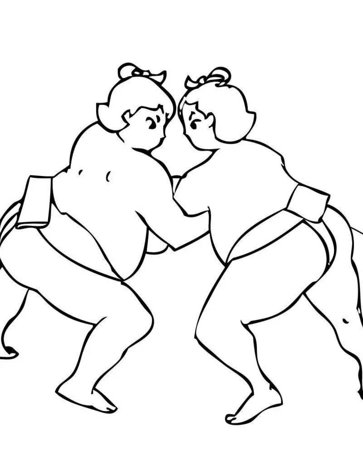 Majestic wrestler coloring pages