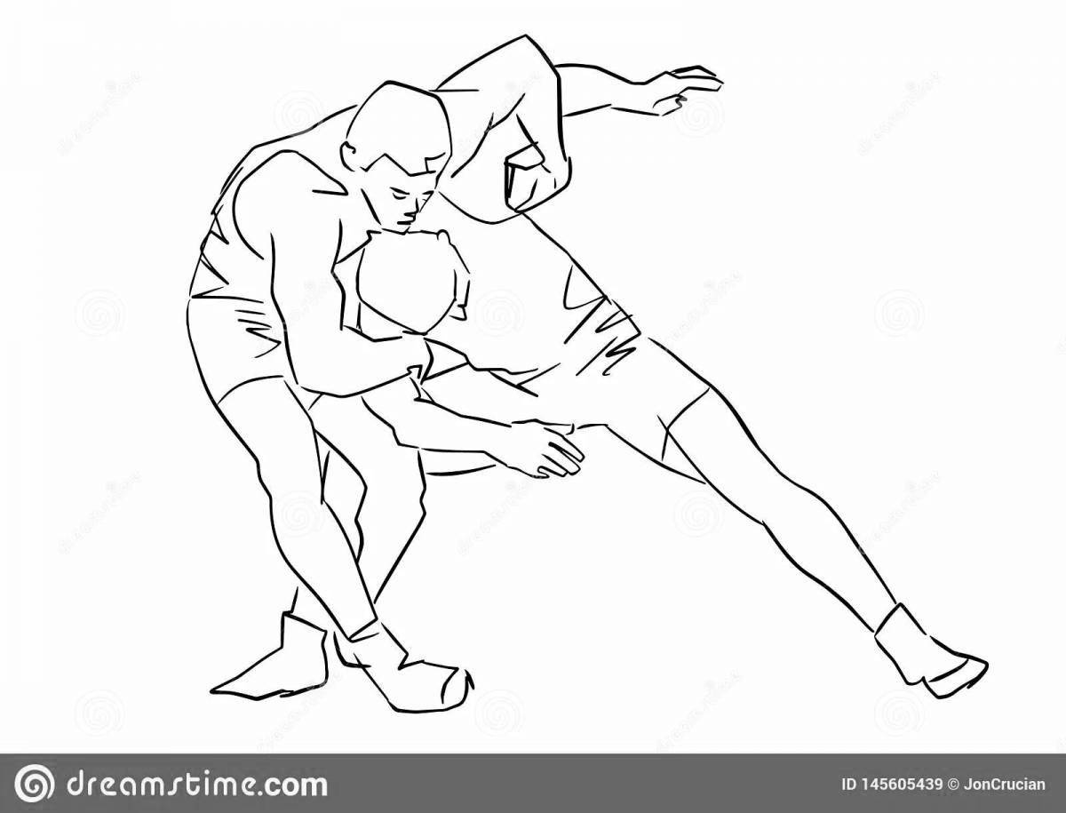 Resolute wrestlers coloring pages