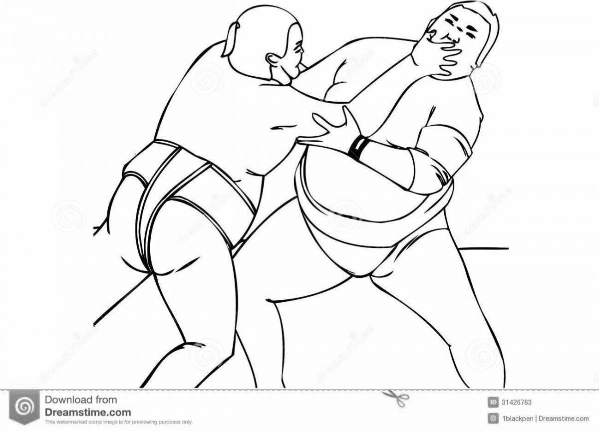 Resistant wrestlers coloring pages