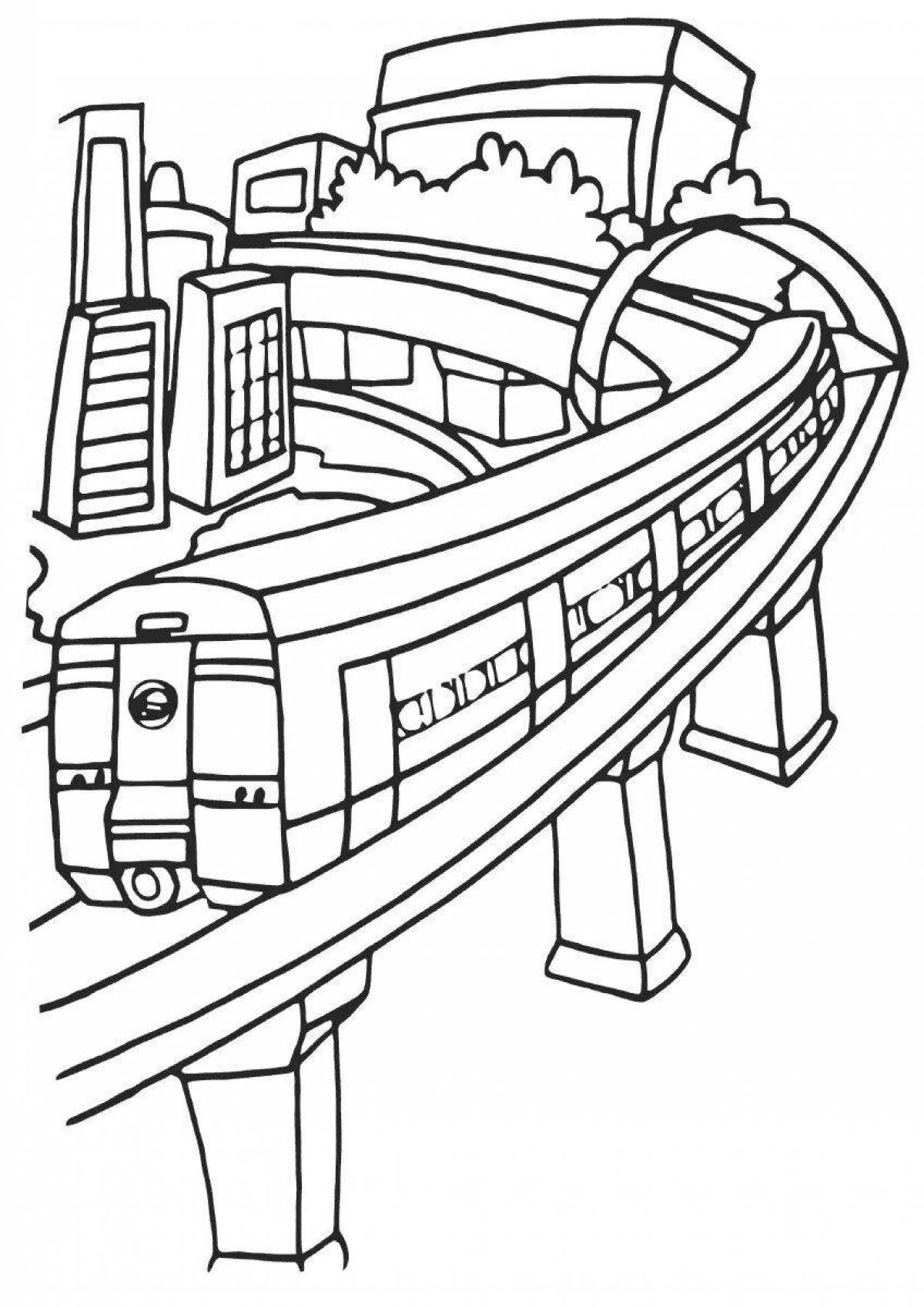 Amazing subway coloring page