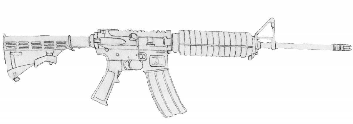 Яркая раскраска m4a1