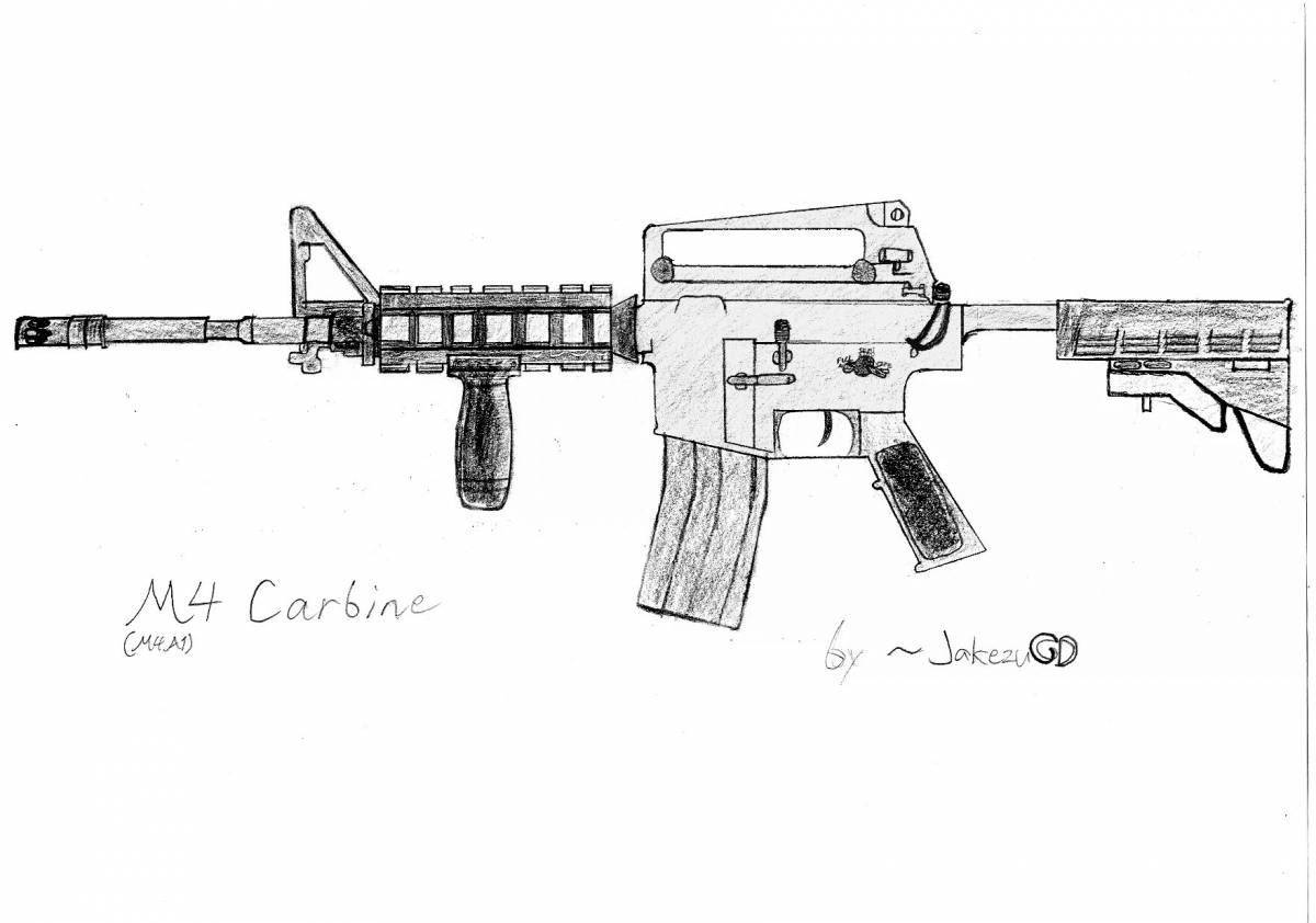 Поразительная раскраска m4a1