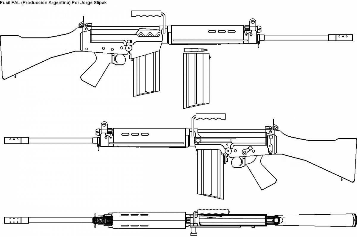 M4a1 fat coloring page