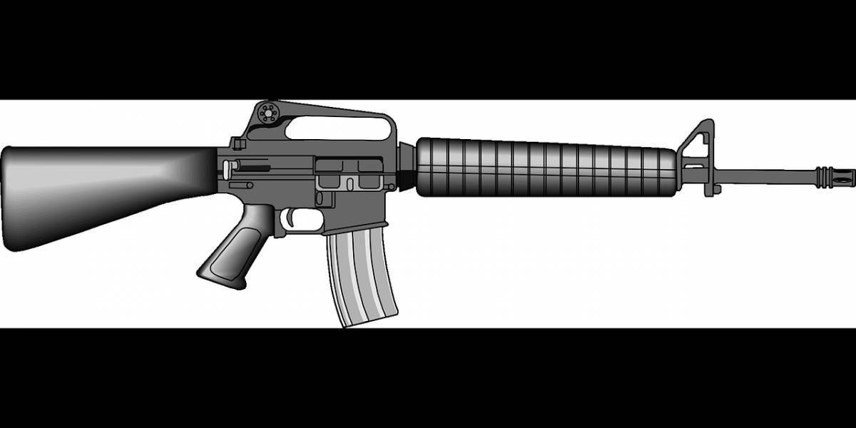 Блестящая раскраска m4a1