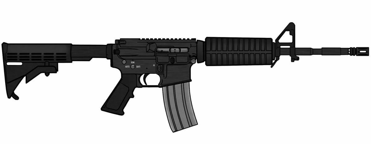 Раскраска Раскраска светящийся m4a1