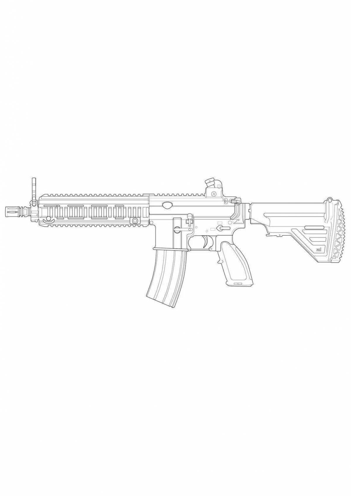 Причудливая раскраска m4a1