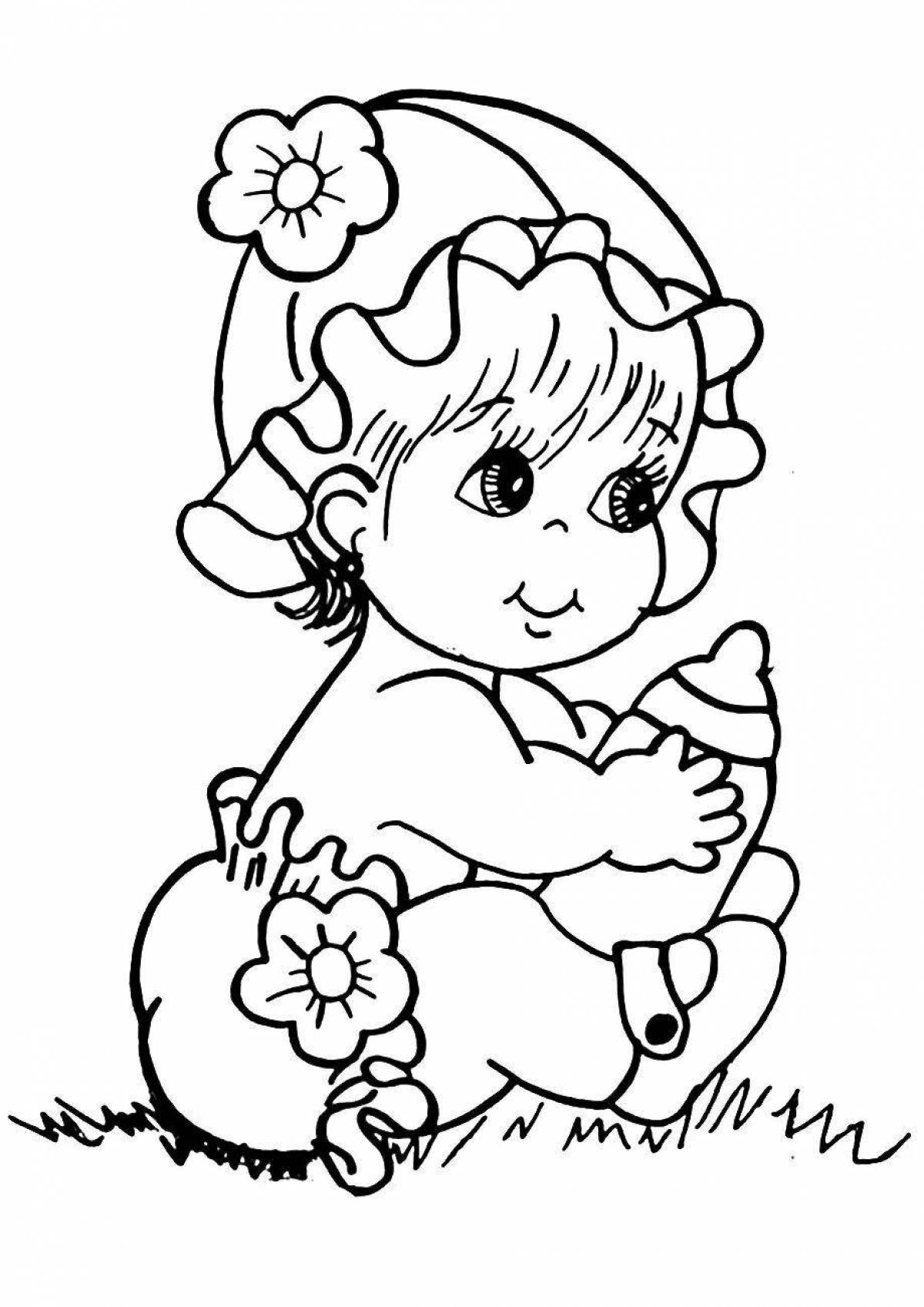 Playful peanut coloring page