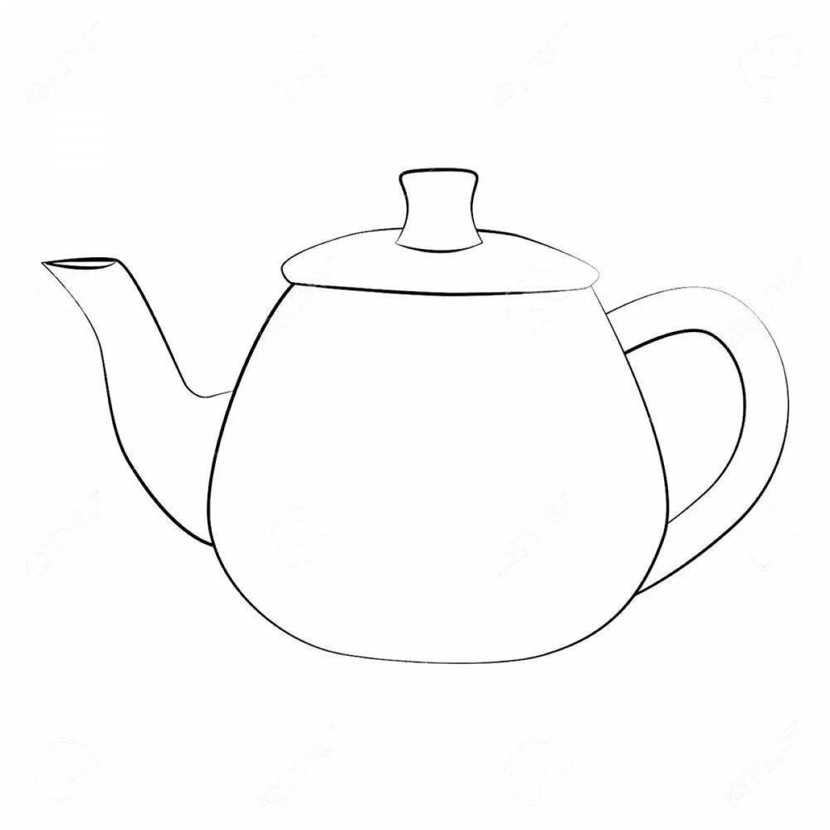 Zani teapot coloring page