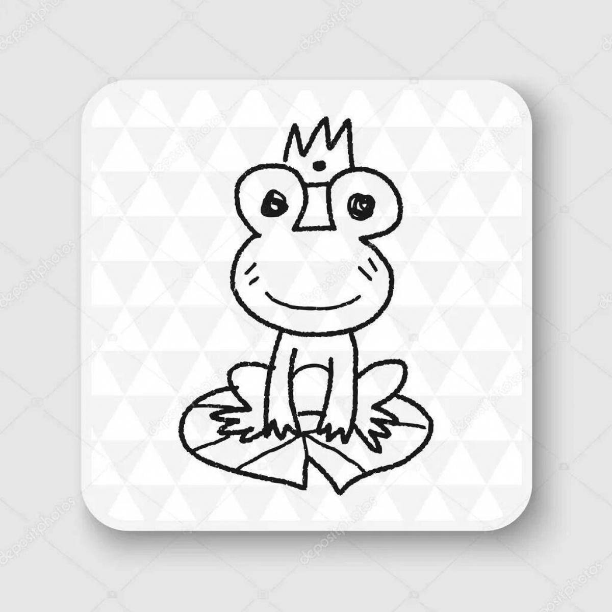 Animated froggy coloring book
