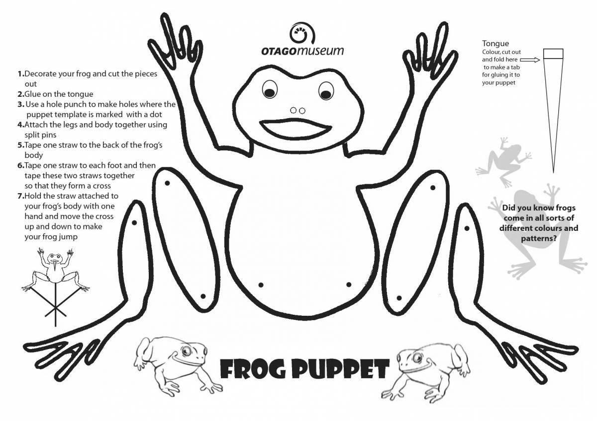 Radiant coloring page froggy