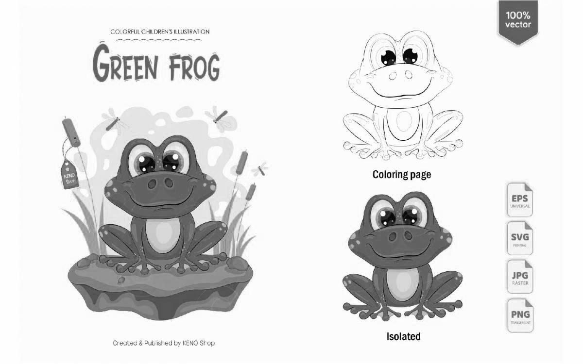 Froggy fun coloring book