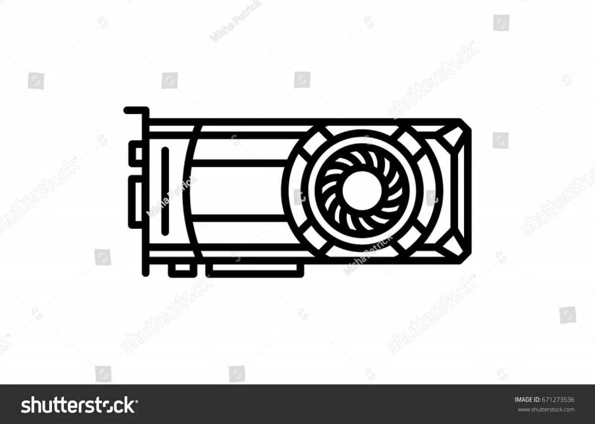 Fun video card coloring page