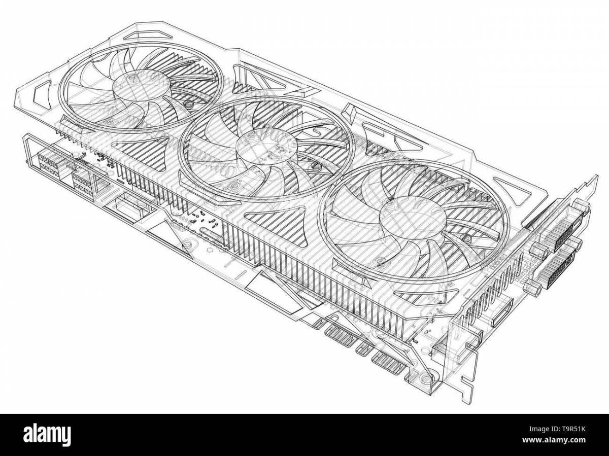 Color-innovative video card coloring page