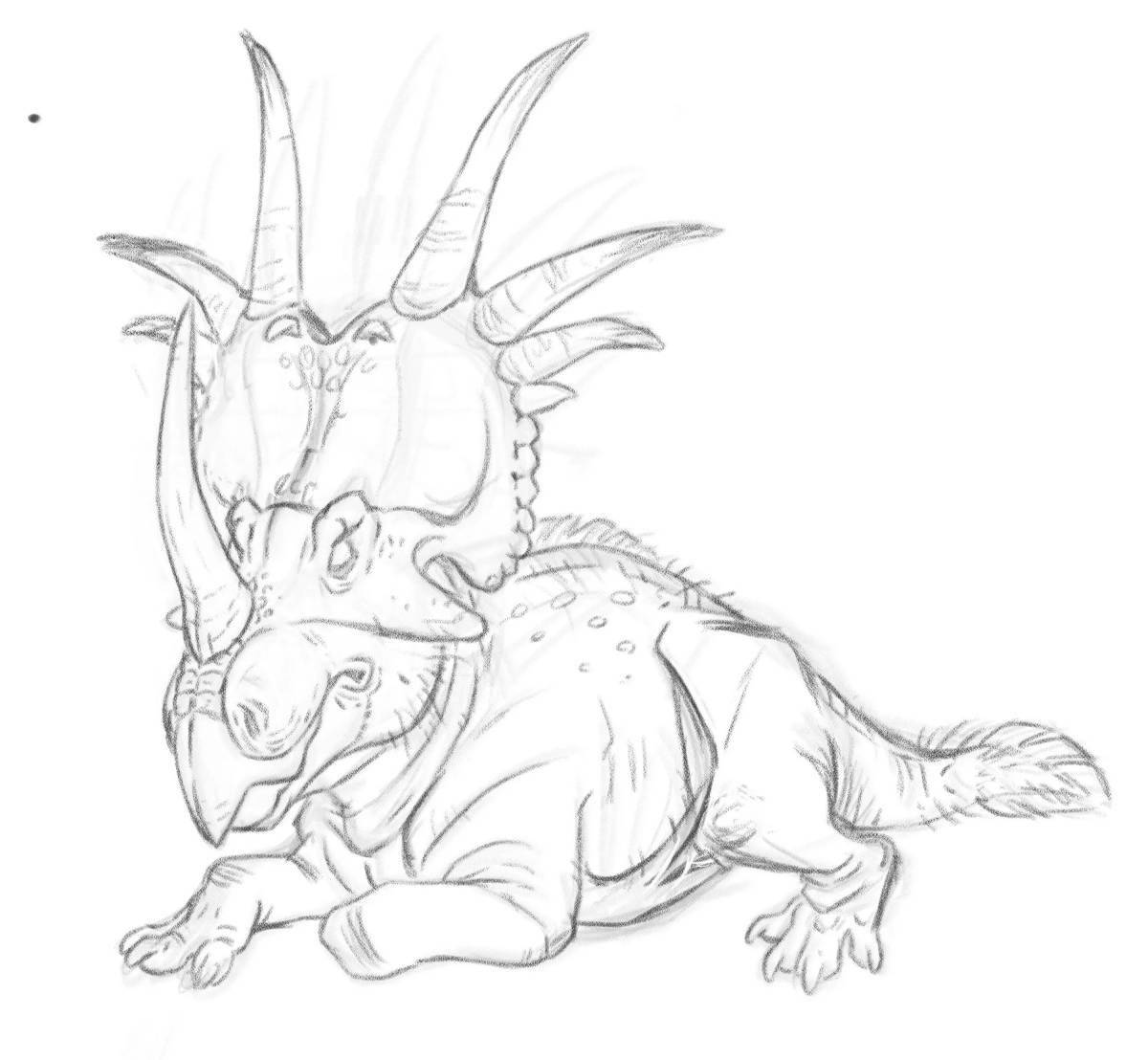 Shiny Styracosaurus Coloring Page