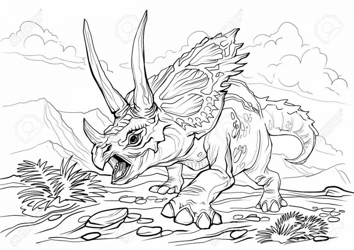 Rampant Styracosaurus Coloring Page