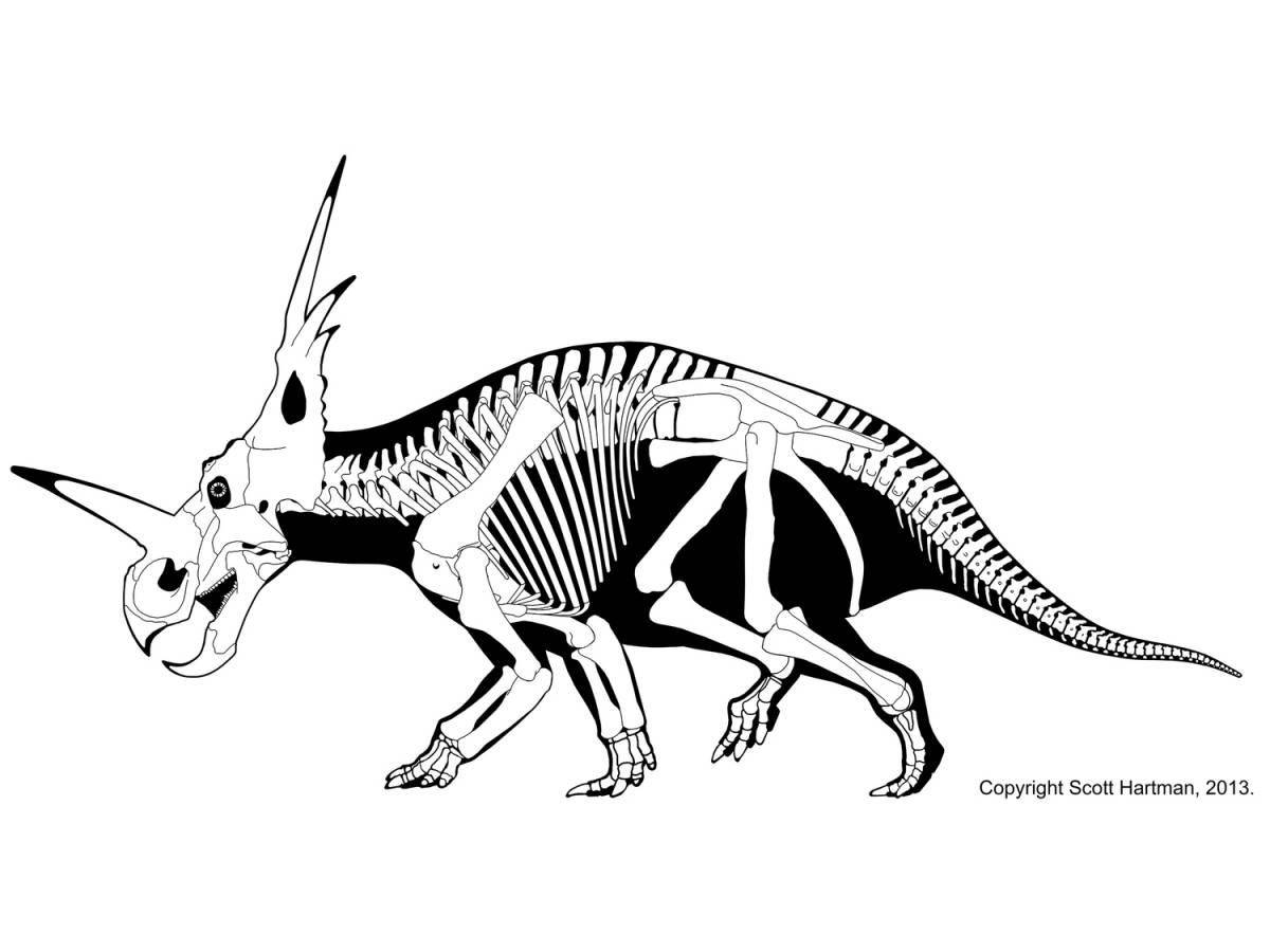 Впечатляющая раскраска стиракозавра