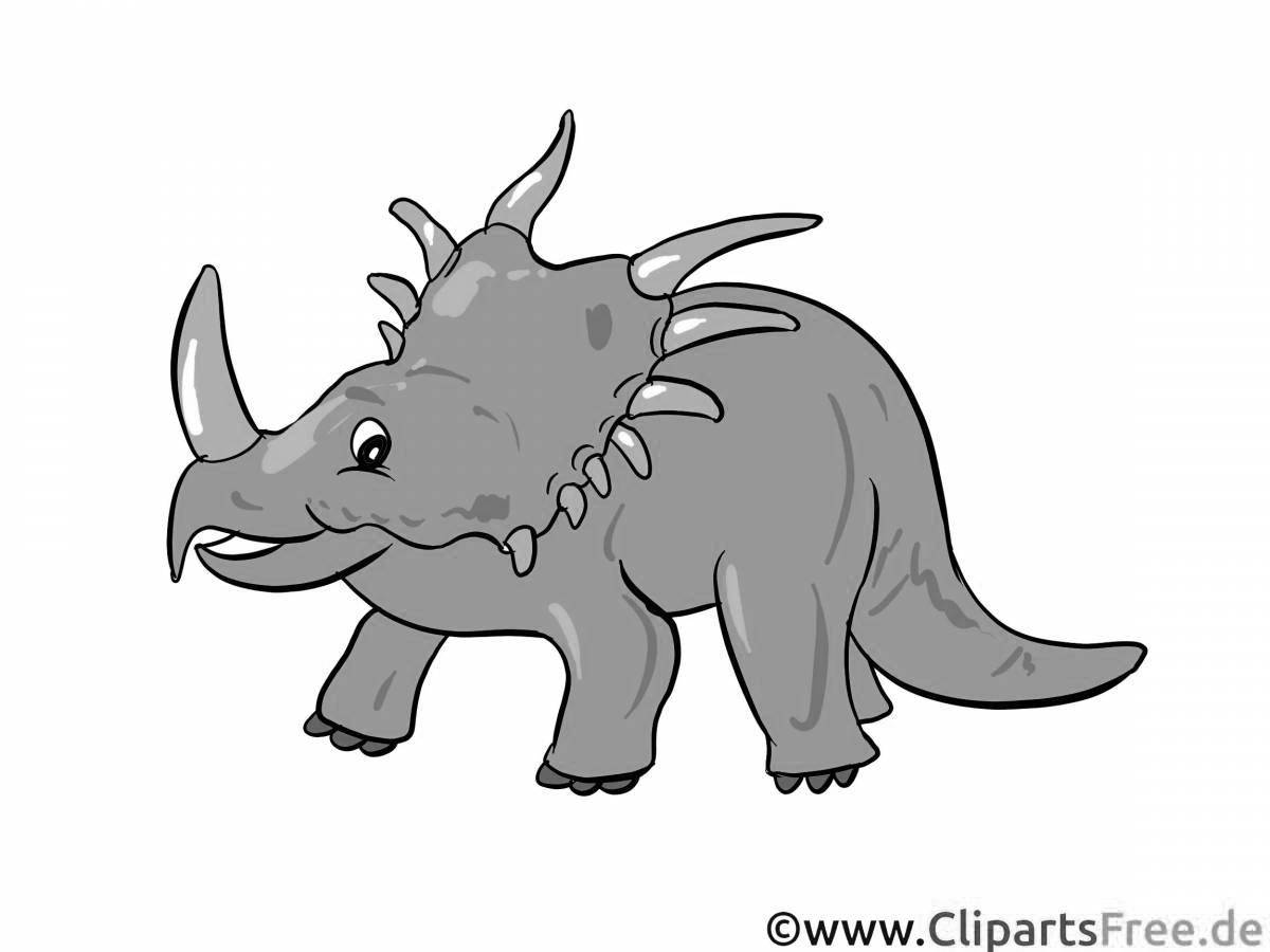 Эффектная раскраска styracosaurus