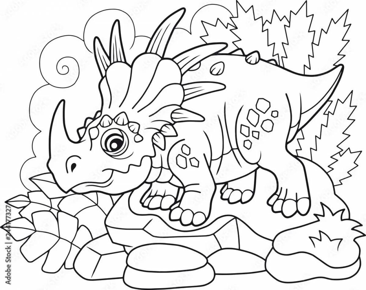 The famous styracosaurus coloring page