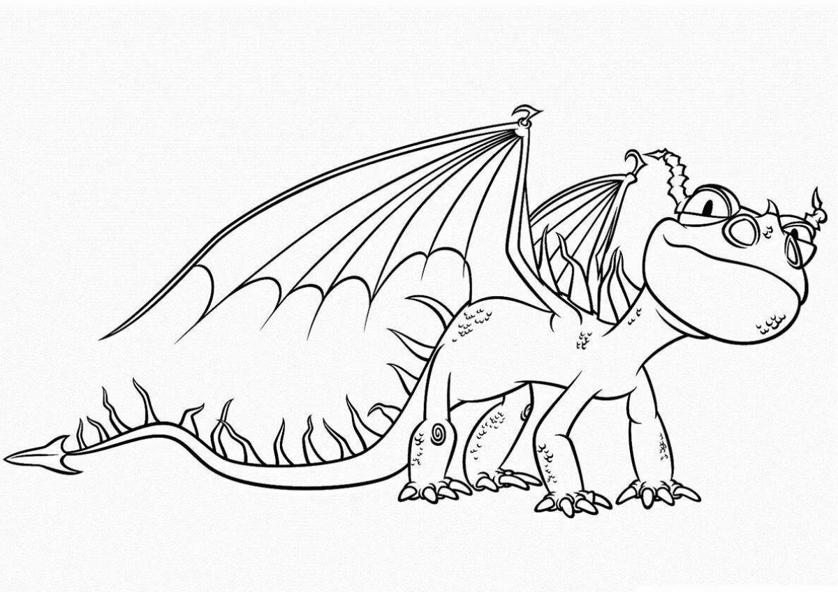 Colorful axalotic coloring page