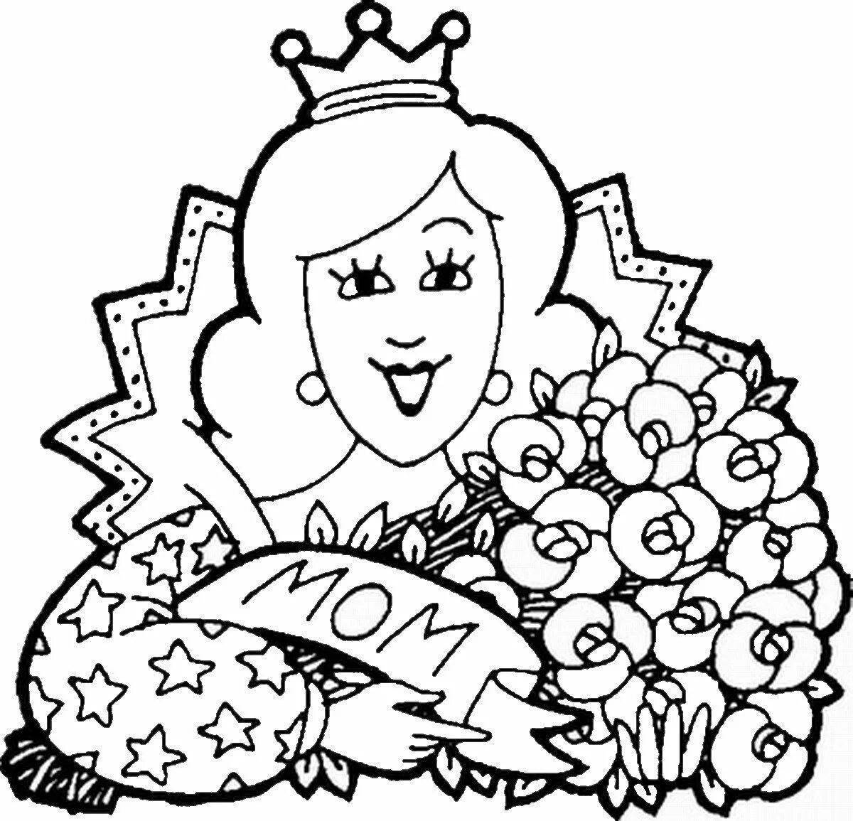 Coloring page loving mommy