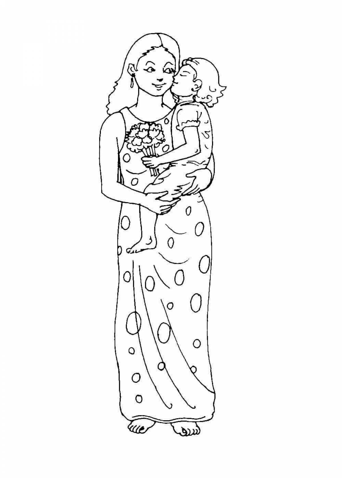 Glitter mommy coloring book